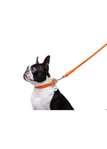 Поводок для собак кожаный Glamour, круглый, Д 8 мм, Дл 122 см оранжевый WAUDOG (322125238)