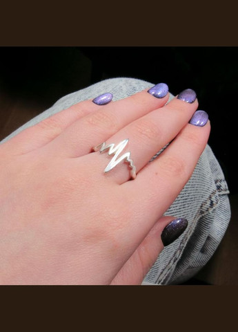 Серебряное кольцо "Пульс" 18 No Brand (350667100)