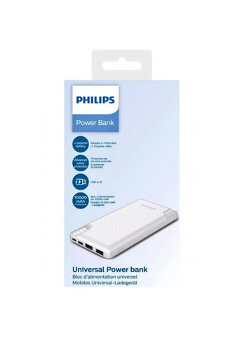 Портативний зарядний пристрій Powerbank Display 10000 mAh 12W (DLP2010N/62) Philips (291879968)