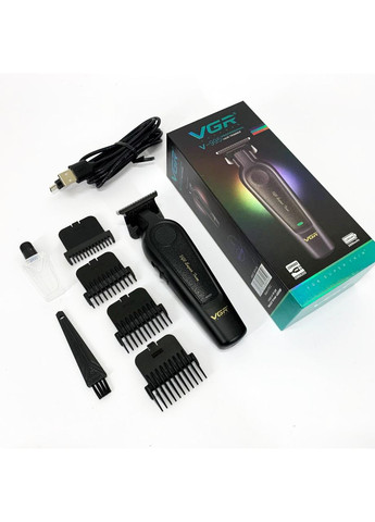 Аккумуляторная машинка для стрижки V-995 + 4 насадки, 2000 мАч, USB VGR (364665577)