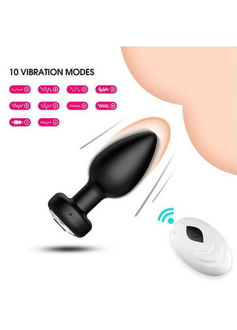 Анальная пробка Equinox USB с Д/У - Черный - 9*3,5 см - Анальные игрушки Magic Motion (354826452)