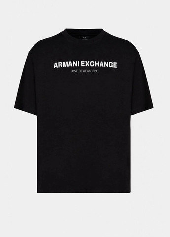 Черная футболка мужская Armani Exchange We Beat As One