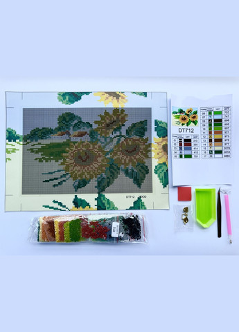Набор для алмазной мозаики Подсолнухи 20х30 DT712 ColorArt (299772517)