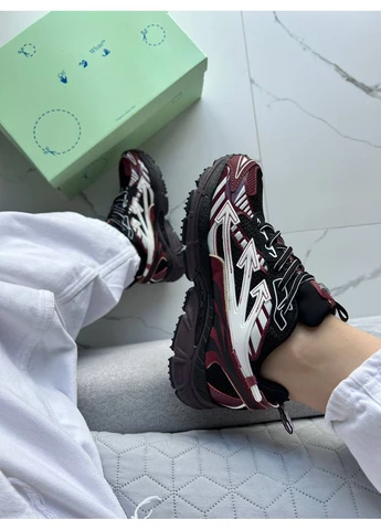 Бордові кросівки чоловічі і жіночі off-white be right back burgundy | офф-вайт райт бек бордові демісезон No Brand