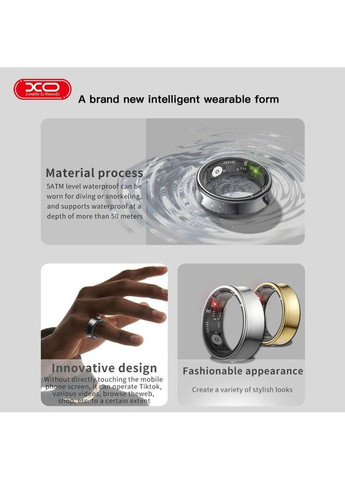 Смарт-кільце RS01 Smart Ring розмір 10 (внутрішній діаметр 19,9 мм, титановий сплав) XO (368788896)