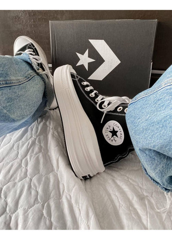 Білі Осінні кеди чоловічі converse chuk taylor all star move high top конверс No Brand