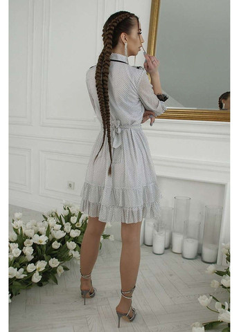 Белое шифоновое платье baby doll 21034 белое Tanita-Romario