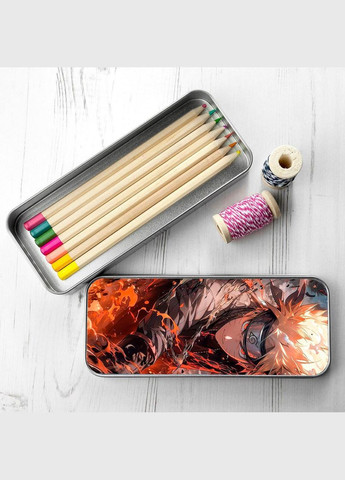 Пенал школьный для мальчика и девочки металлический Наруто #004 7*18 см Silver No Brand (309152007)