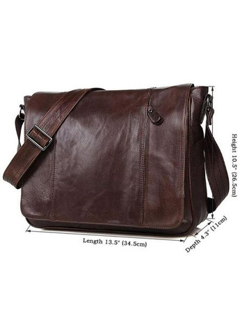 Сумка мужская через плечо кожаная для документов А4 планшет Коричневый 40680 John McDee (361432909)