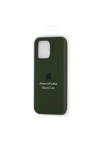 Чохол силіконовий протиударний для iPhone 15 Pro Max захист камери темно-зелений Case (370168059)