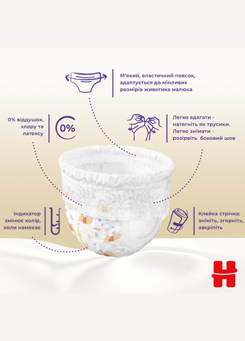 Подгузники-трусики Extra Care Pants 4 (9-14 кг), 38 шт. Huggies (328309102)