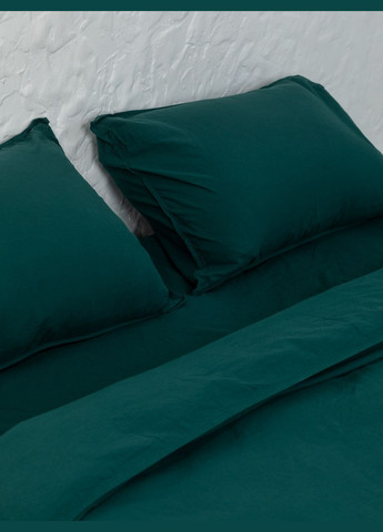 Комплект білизни із вареної бавовни Smaragd євро, Простирадло з резинкою 160х200 Leglo (300370452)