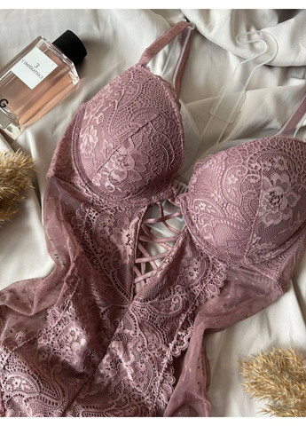 Боді-білизна мереживна VL848B коричневий Velencosa (315049894)