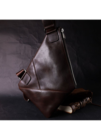 Стильна чоловіча сумка на плечі із натуральної шкіри 11669 Коричнева Grande Pelle (366881233)