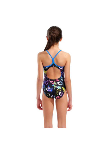 Комбинированный демисезонный купальник закрытый для девочек graffiti swimsuit light drop b разноцветный Arena