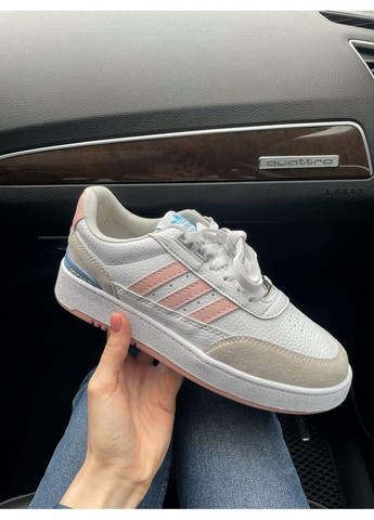 Розовые демисезонные кроссовки мужские adidas spican white pink адидас No Brand