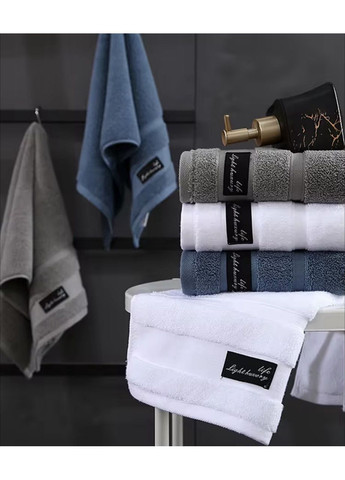 Набор ОРГАНИЧНЫХ полотенец 2в1 𝙃𝙤𝙢𝙚 𝘾𝙊𝙎𝙄𝙉𝙀𝙎𝙎 No Brand белый