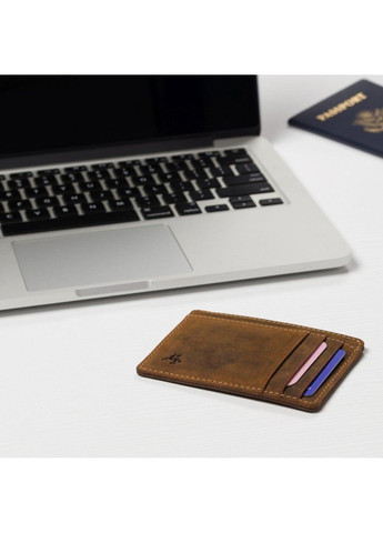 Мужской кожаный картхолдер VSL58 Stealth (Oil Tan) Visconti (323459022)