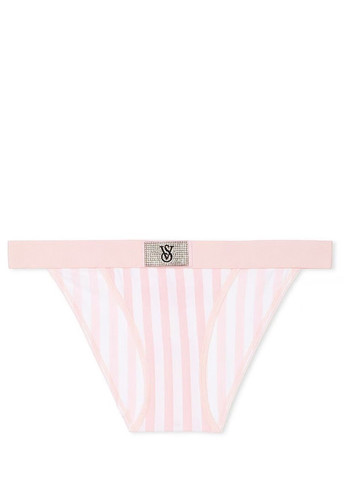 Жіночі трусики Logo Shine Tanga XS білі Victoria's Secret (322820076)