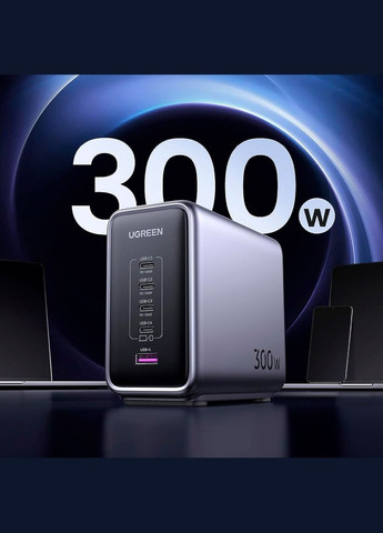 Зарядний пристрій 5xUSB 300W Nexode (5хUSBC) CD333 Ugreen (315435355)
