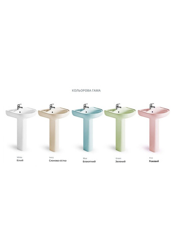 Комплект раковина + ніжка RAK Ceramics Cynthia Wash Basin (57 см) Білий No Brand (331639724)