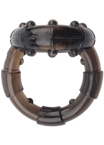 Эрекционное кольцо GK Power Dual Enhancement Ring с рельефной поверхностью, черное Chisa (347314964)