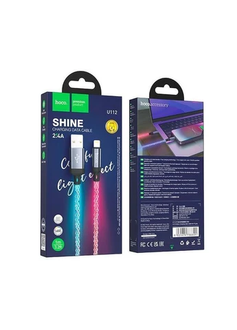 Кабель U112 Shine charging data cable for iP сірий Hoco (388770747)