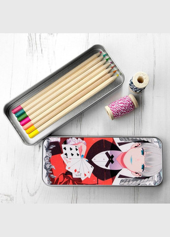 Пенал шкільний для хлопчика та дівчинки металевий Шалений азарт #005 7*18 см Silver No Brand (309154848)