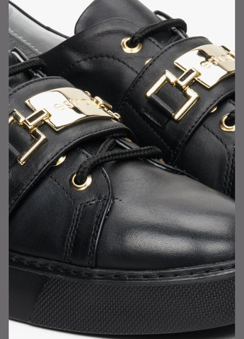 Чорні кеди низькі, колір чорний Estro