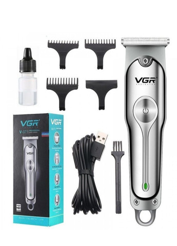 Акумуляторна машинка для стрижки V-071 із 3 змінними насадками VGR (317416661)