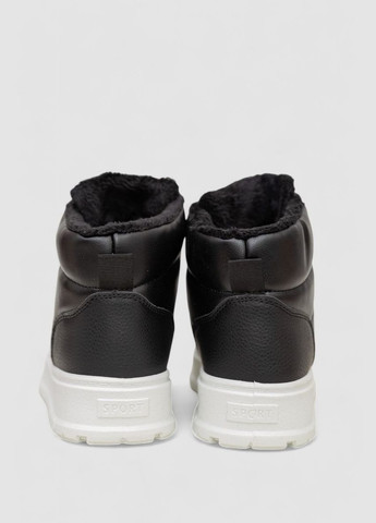 Кроссовки женские зимние на меху Ager 248RMB02 чёрно-белые демисезоны (338370590)