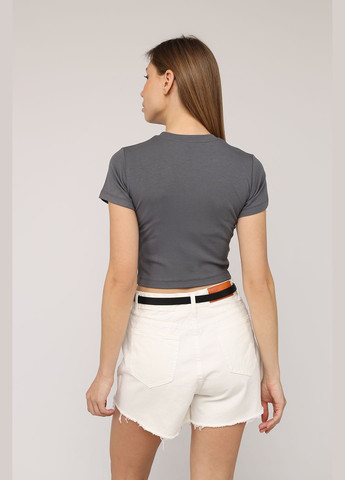 Футболка с коротким рукавом женская цвет серый CB-00275560 Crep - (330222906)