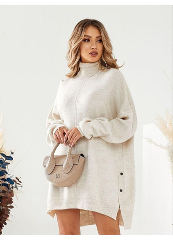 Бежевий демісезонний светр-туніка — замір в описі DK/DL Мода без кордонів