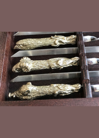 Набор шампуров с бронзовым рюмками Люкс 12 предметов 47330057 NB Art (346532131)