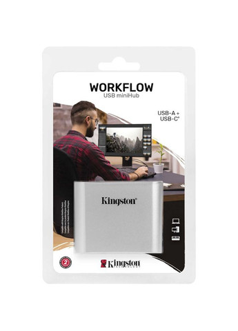 Картридер Gen1 Workflow 5G USB-A и USB-C miniHub (WFS-USB) Kingston (323085859)