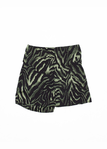 Черная юбка лето,черный-зеленый в узоры, Pink Woman