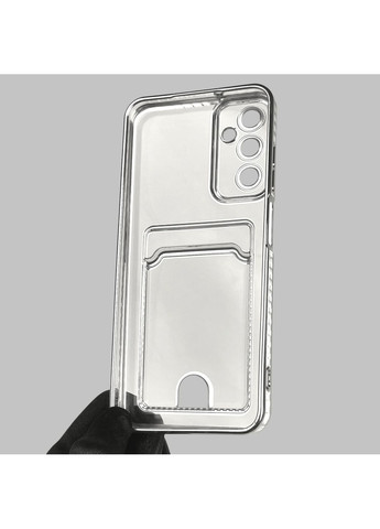 Чехол для Galaxy A05S (SM-A057) с серебряной окантовкой с карманом для карт на самсунг а05с серебряный Samsung (366020057)