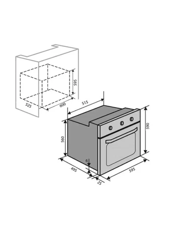 Духовой шкаф EO60MT-6K BK Ventolux (392433542)
