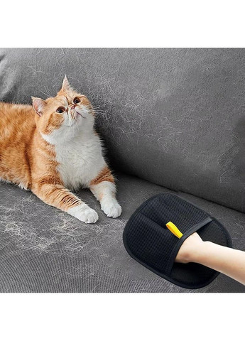 Рукавичка для видалення шерсті і волося з поверхонь двостороння антистатична 20×12 см No Brand (351902797)