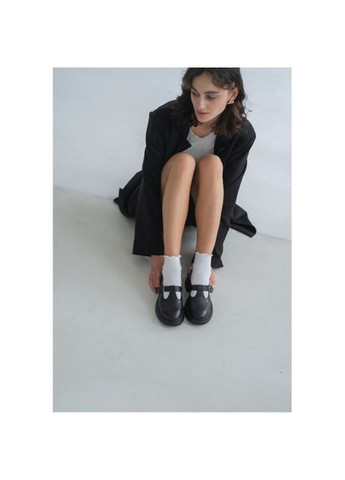 Чорні жіночі туфлі на низькому ходу Натуральна Шкіра р. (00110ch) Vm-Villomi (282847471)