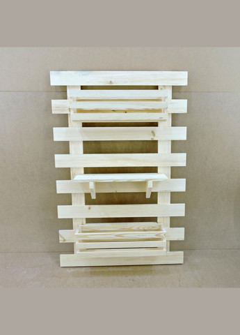 Полка настенная для цветов из дерева Бразилиа 140 бланже (ЦВС-140401) No Brand (328225781)