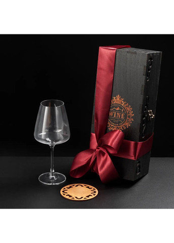 Подарунковий набір для вина на 1 бокал та костери Bohemia (364550590)