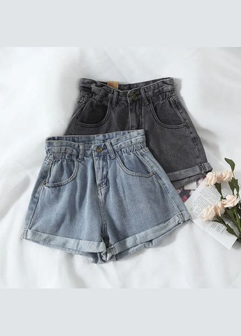 Шорты джинсовые женские с завышеной талией. Серые No Brand (328388406)