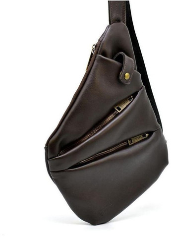 Сумка слинг через плечо мужская из натуральной кожи для телефона и для документов маленькая Коричневый 38803 TARWA (351403646)