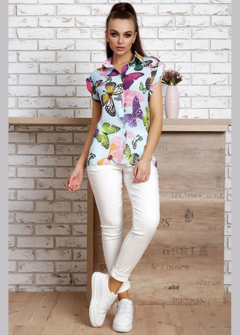 Голубая блуза Seventeen