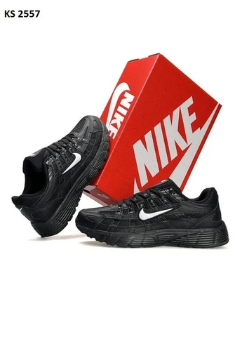 Чорні Осінні кросівки чоловічі nike p-6000 total black white найк п-6000 No Brand