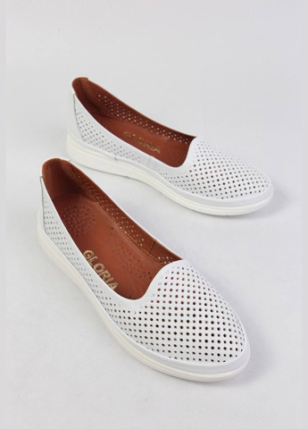 Женские балетки Benito | белые однотонные натуральная кожа (322186390)