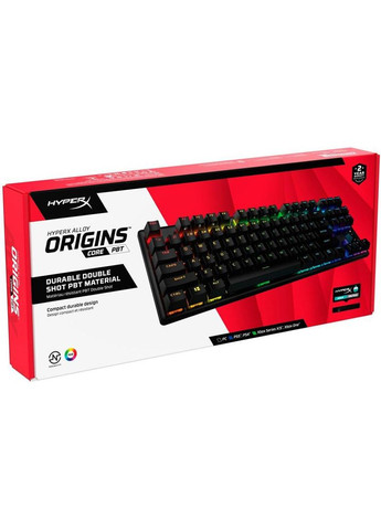 Клавиатура Alloy Origins Core PBT Aqua RGB Black (639N9AA) HyperX (336952894)
