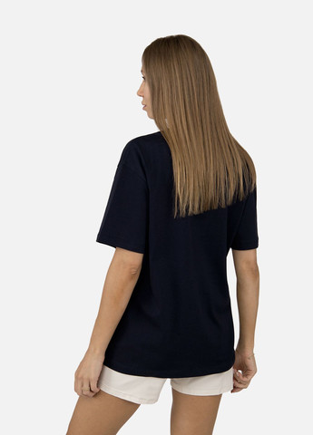 Женская футболка с коротким рукавом цвет темно-синий ЦБ-00253756 Crep - (307362438)