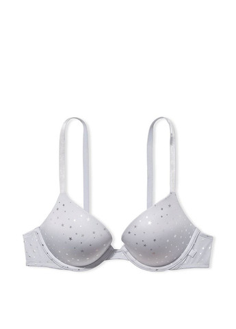Серебряный бюстгальтер sexy tee smooth push-up bra 85d Victoria's Secret с косточками